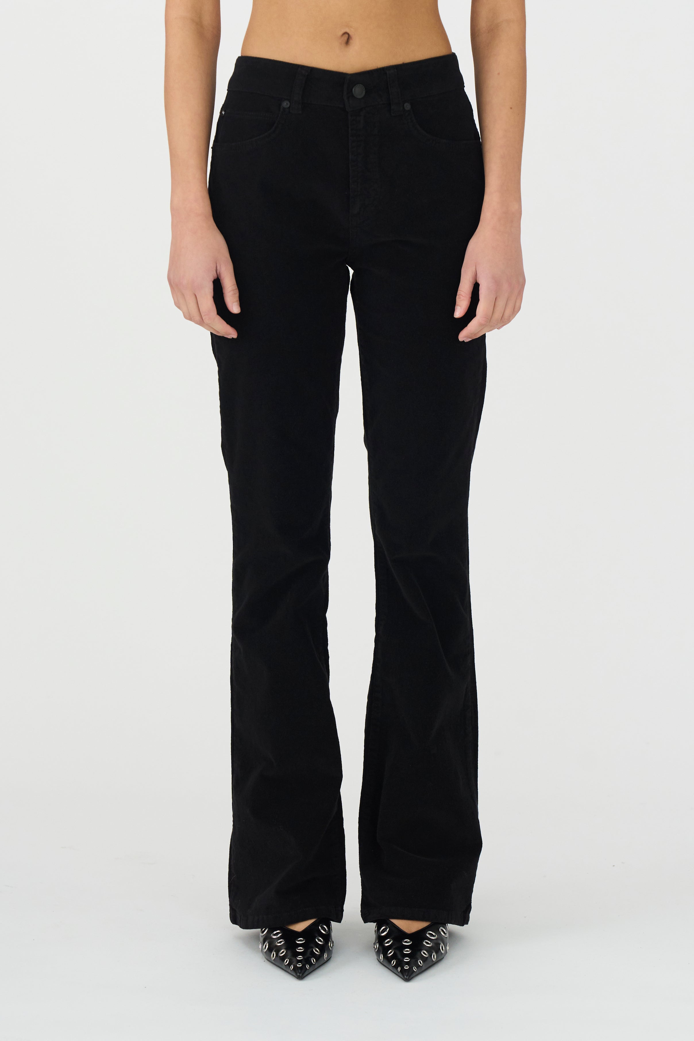 IVY Copenhagen IVY-Tara Flare Jeans Baby Cord Jeans & Pants 9 Black