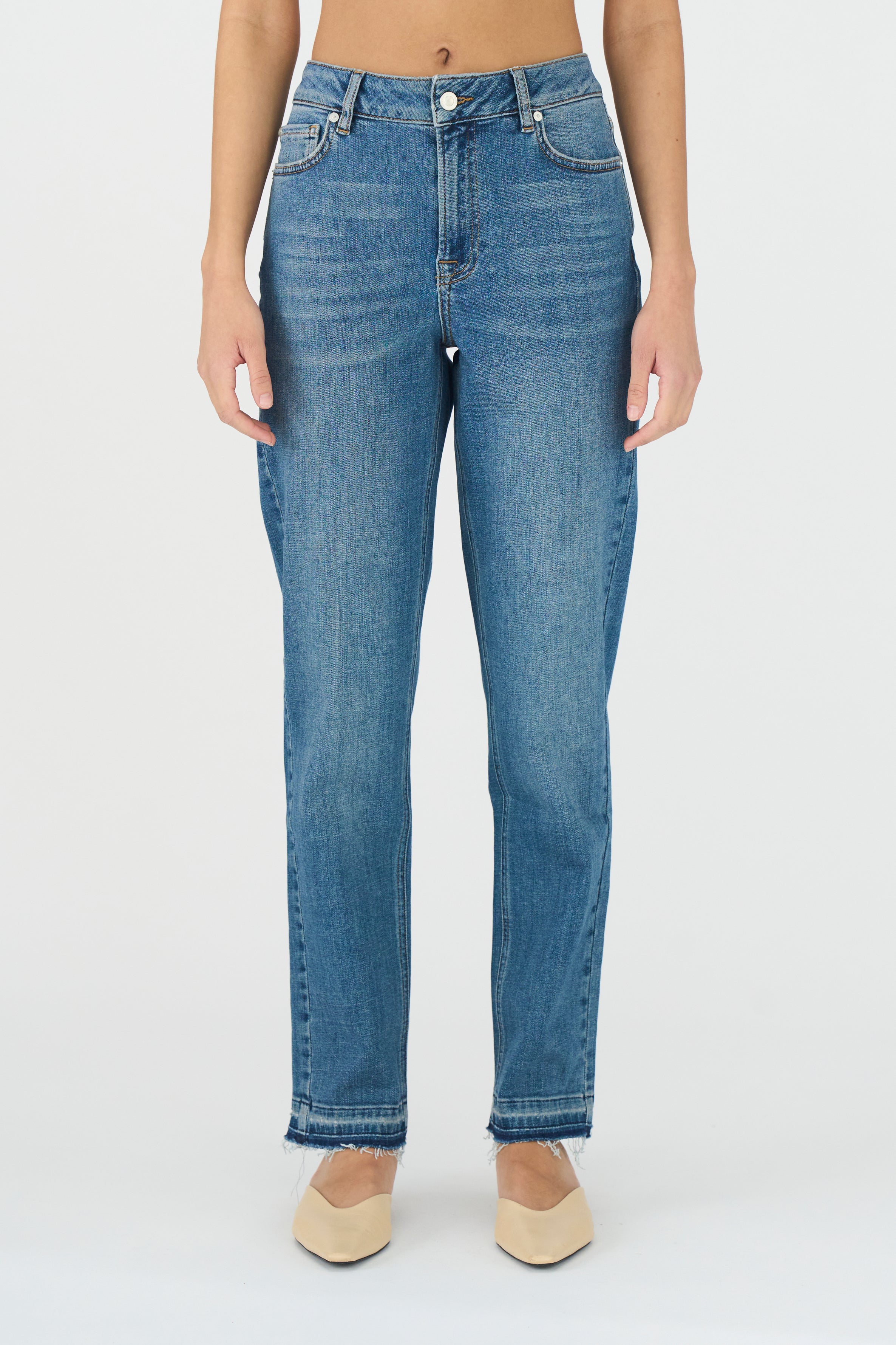 IVY Copenhagen IVY-Tonya Cropped Hem Jeans Wash Greenwich Jeans & Pants 51 Denim Blue