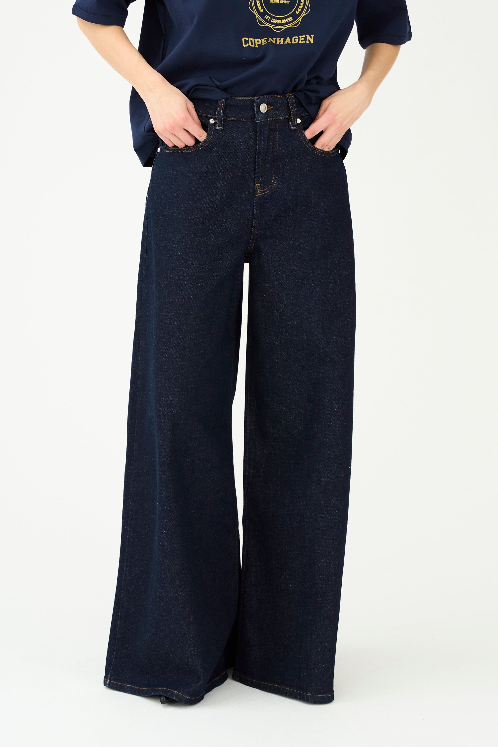 IVY Copenhagen IVY-Tyla Oversize Jeans Wash Dark Cannes Jeans & Pants 51 Denim Blue