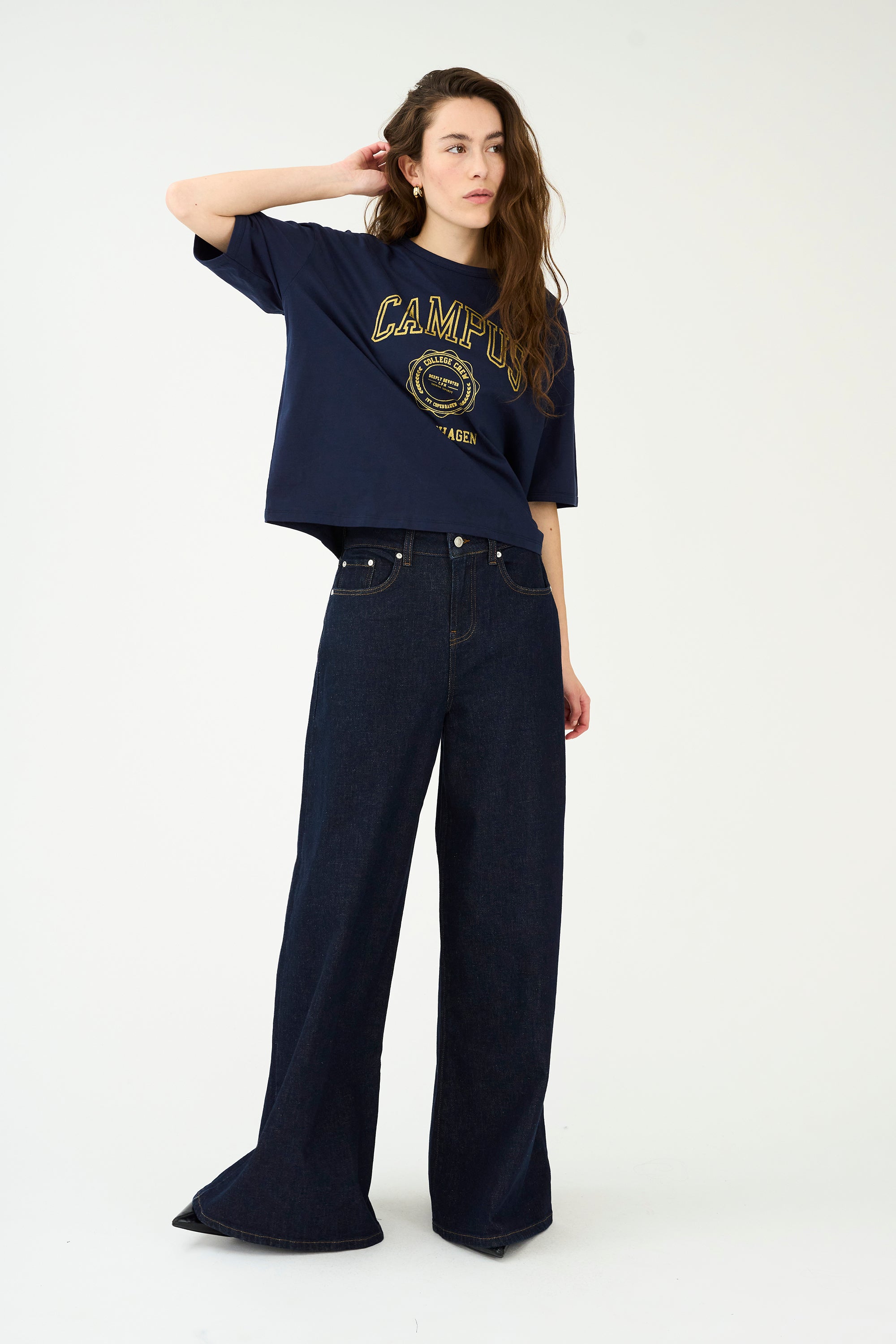 IVY Copenhagen IVY-Tyla Oversize Jeans Wash Dark Cannes Jeans & Pants 51 Denim Blue