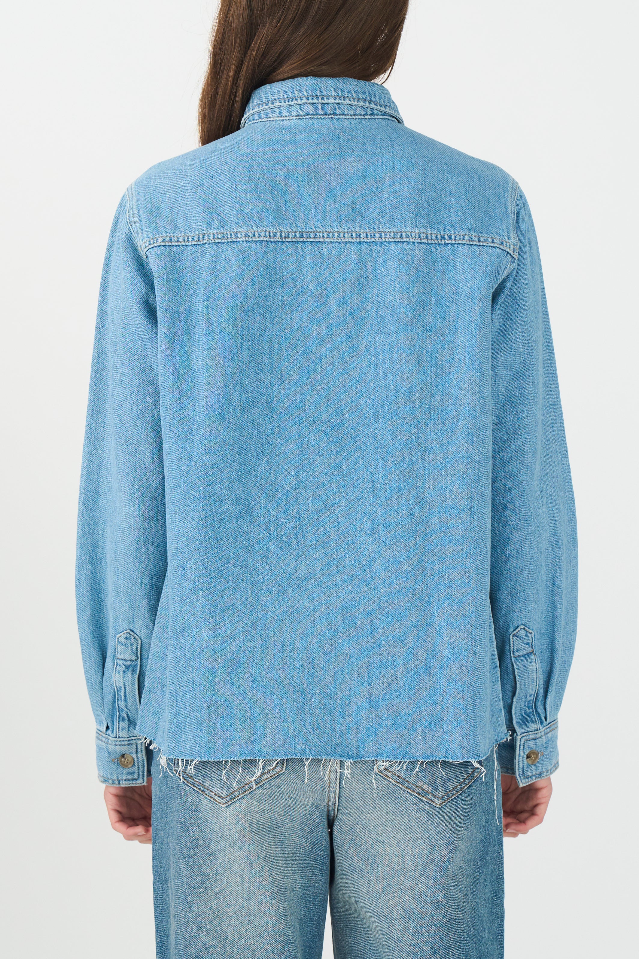 IVY Copenhagen IVY-Uta Distressed L/S Shirt Wash Mid Blue Dresses 51 Denim Blue