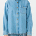 IVY Copenhagen IVY-Uta Distressed L/S Shirt Wash Mid Blue Dresses 51 Denim Blue