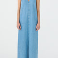 IVY Copenhagen IVY-Uta Distressed Maxi Dress Wash Mid Blue Dresses 51 Denim Blue