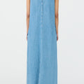IVY Copenhagen IVY-Uta Distressed Maxi Dress Wash Mid Blue Dresses 51 Denim Blue