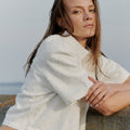 IVY Copenhagen IVY-Uta Oversize SS Shirt White Punch Needle Shirts & Blouses 01 White